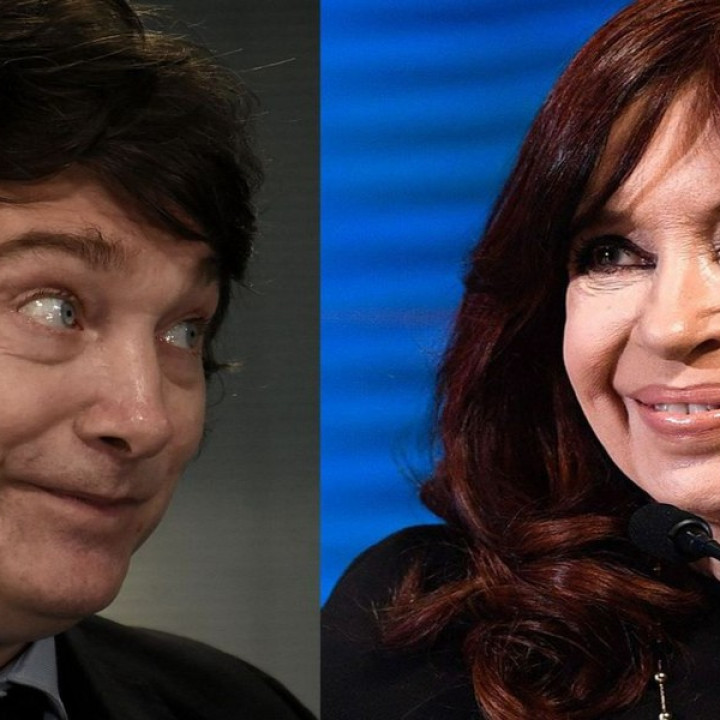 Con dibujitos, Milei busca el versus con Cristina Kirchner
