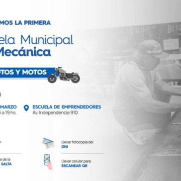 Municipalidad de Salta: La Escuela Municipal de Mecánica abre inscripciones con formación en autos y motos