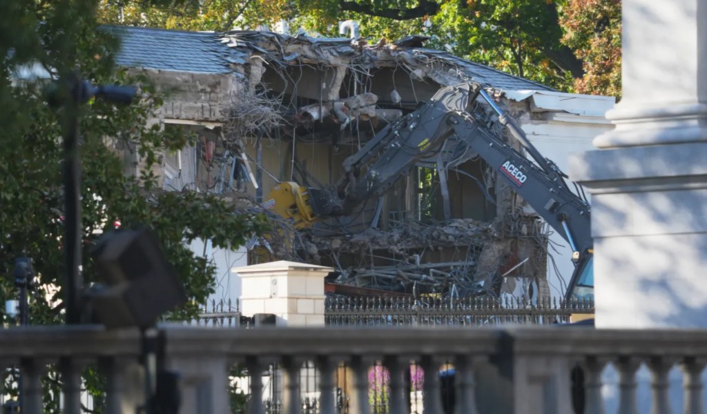 La Casa Blanca inició la construcción del salón de baile de Trump